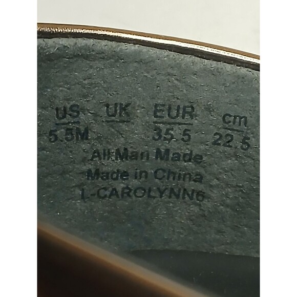 Franco Sarto Sz 5.5 Carolynn Loafers Metallic Pewter Silver w/ Tassels Lugg Sole - Picture 16 of 16